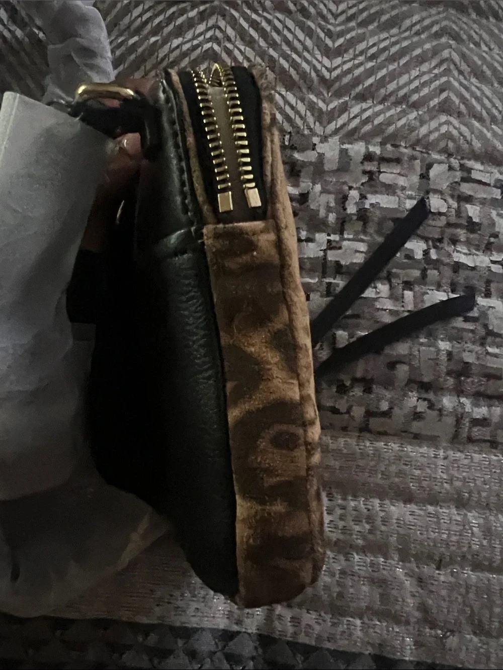 Aimee Kestenberg Leopard Print Crossbody Pouch - Brown & Tan